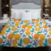 Lemon Painting Pattern Duvet Cover