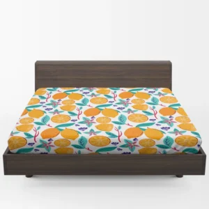 Lemon Painting Pattern Fitted Sheet 1