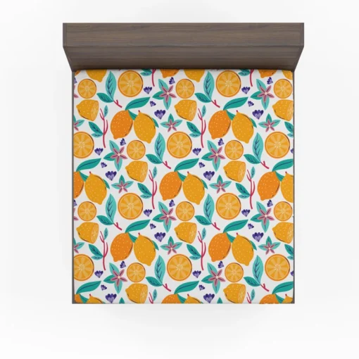 Lemon Painting Pattern Fitted Sheet