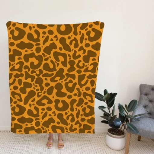 Leopard Print Design Fleece Blanket