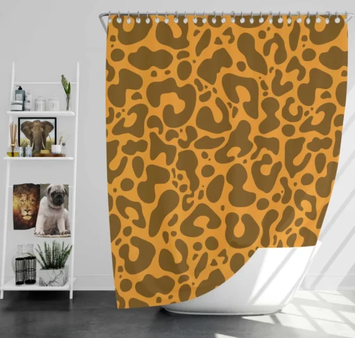 Leopard Print Design Shower Curtain