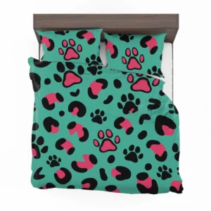 Leopard Print Paw Camouflage Bedding Set 2