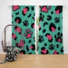 Leopard Print Paw Camouflage Curtain