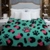 Leopard Print Paw Camouflage Duvet Cover