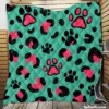 Leopard Print Paw Camouflage Quilt Blanket