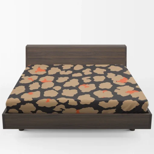 Leopard Skin Print Design Fitted Sheet 1