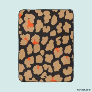 Leopard Skin Print Design Fleece Blanket 1