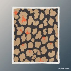 Leopard Skin Print Design Sherpa Fleece Blanket 1