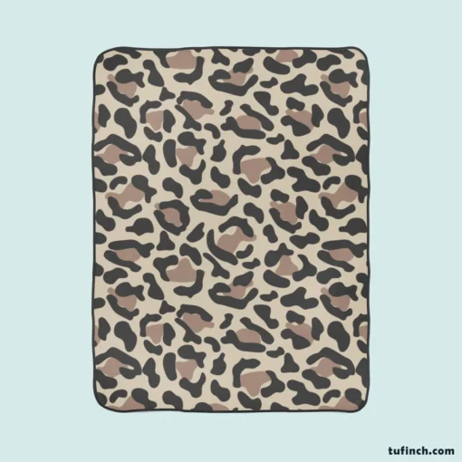 Leopard Skin Print Fleece Blanket 1