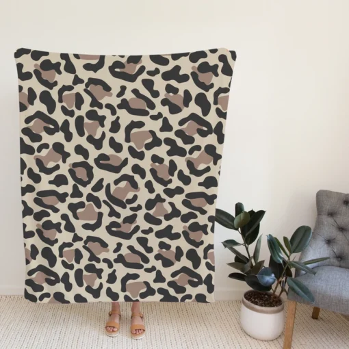 Leopard Skin Print Fleece Blanket