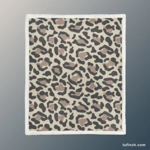 Leopard Skin Print Sherpa Fleece Blanket 1