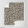 Leopard Skin Print Sherpa Fleece Blanket