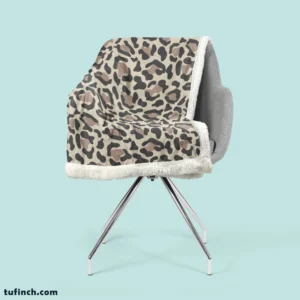 Leopard Skin Print Sherpa Fleece Blanket 2