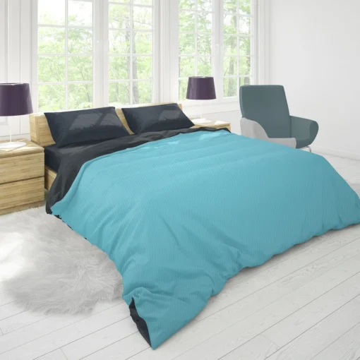 Light Azure Blue Color Duvet Cover 1