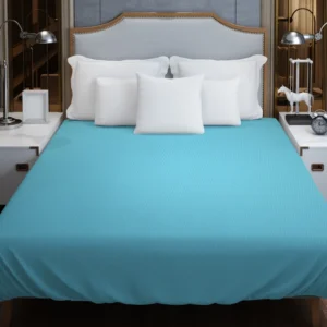 Light Azure Blue Color Duvet Cover