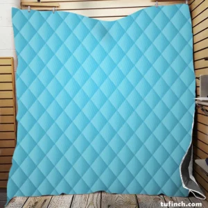 Light Azure Blue Color Quilt Blanket