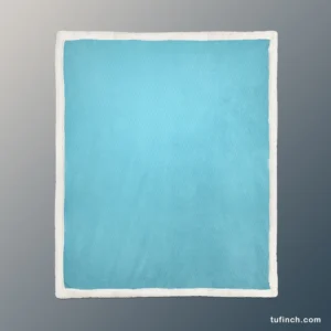 Light Azure Blue Color Sherpa Fleece Blanket 1