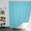 Light Azure Blue Color Shower Curtain