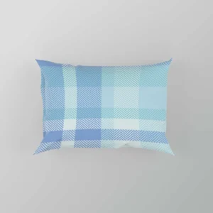 Light Blue Plaid Tartan Pattern Pillow Case