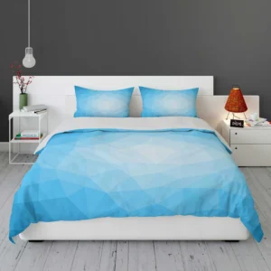 Light Blue Polygon Triangle Bedding Set 1