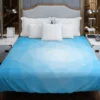 Light Blue Polygon Triangle Duvet Cover