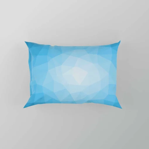 Light Blue Polygon Triangle Pillow Case