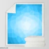 Light Blue Polygon Triangle Sherpa Fleece Blanket