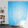 Light Blue Polygon Triangle Shower Curtain