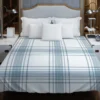 Light Blue Scottish Tartan Plaid Duvet Cover