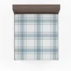 Light Blue Scottish Tartan Plaid Fitted Sheet