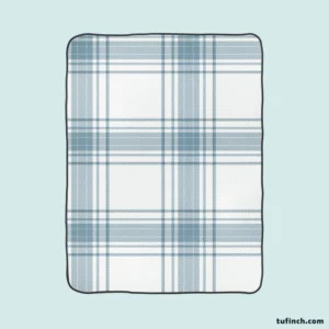 Light Blue Scottish Tartan Plaid Fleece Blanket 1