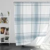 Light Blue Scottish Tartan Plaid Shower Curtain