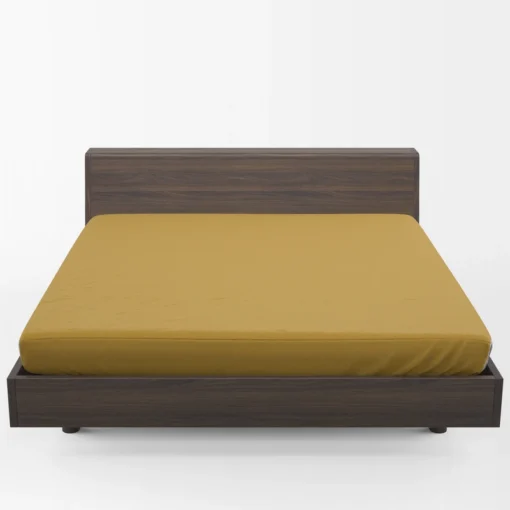 Light Bourbon Solid Color Fitted Sheet 1