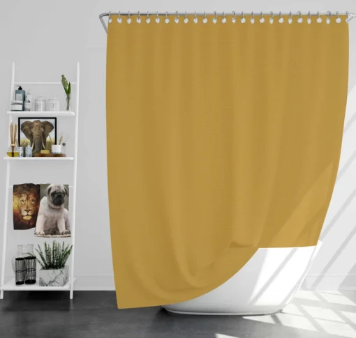 Light Bourbon Solid Color Shower Curtain