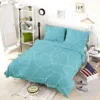 Light Cornflower Blue Polygonal Minimalist Bedding Set