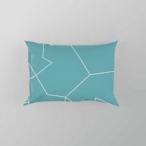 Light Cornflower Blue Polygonal Minimalist Pillow Case