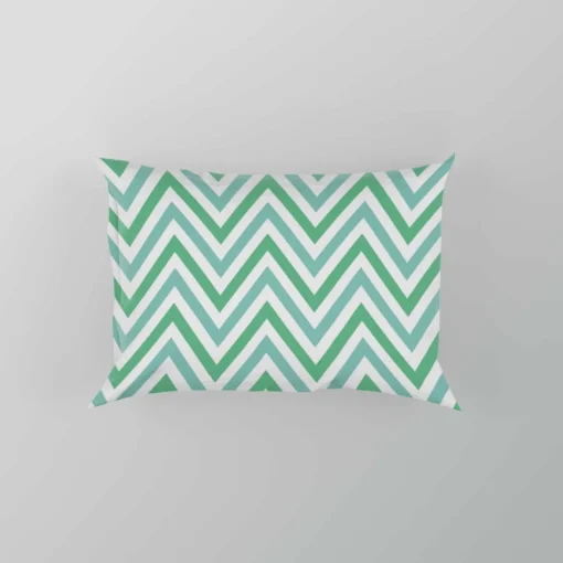 Light Green Blue Chevron Pattern Pillow Case