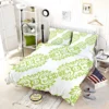 Light Green Floral Design Bedding Set