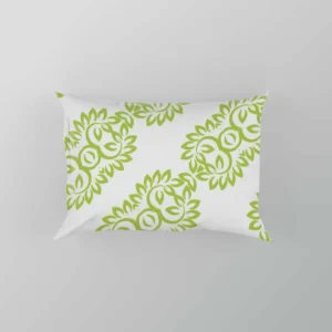 Light Green Floral Design Pillow Case