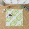 Light Green Floral Design Rug