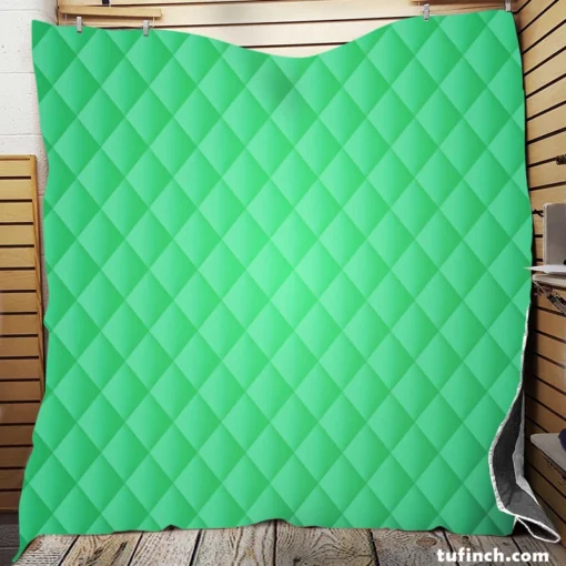 Light Green Gradient Quilt Blanket