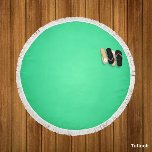 Light Green Gradient Round Beach Towel