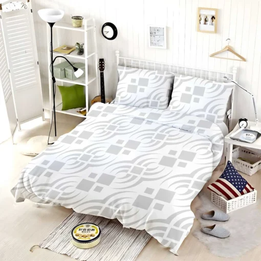 Light Grey Batik Pattern Bedding Set