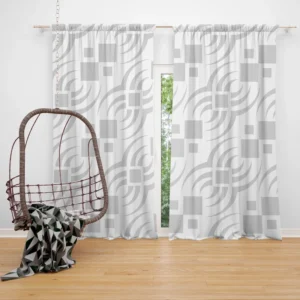 Light Grey Batik Pattern Curtain