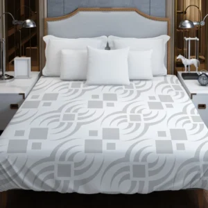 Light Grey Batik Pattern Duvet Cover