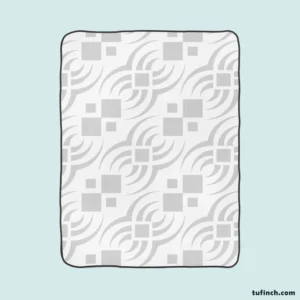 Light Grey Batik Pattern Fleece Blanket 1