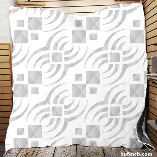 Light Grey Batik Pattern Quilt Blanket