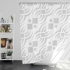 Light Grey Batik Pattern Shower Curtain