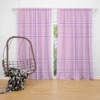 Light Purple Tartan Pattern Curtain