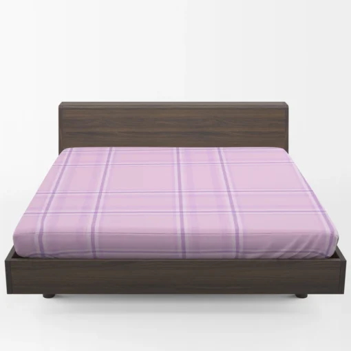 Light Purple Tartan Pattern Fitted Sheet 1